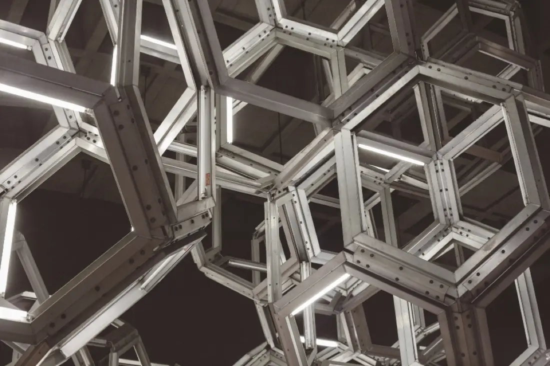 Parametric hexagonal steel frame structure